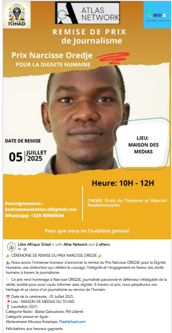 Remise du Prix Oreje Narcisse pour la Dignité Humaine